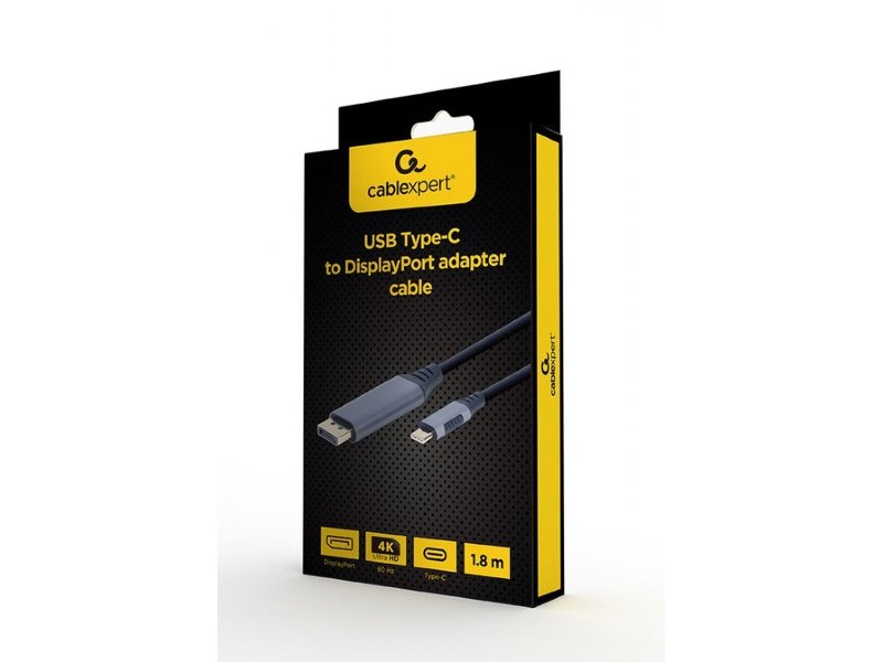 Адаптер за HDMI към DVI GEMBIRD CC-USB3C-DPF-01-6 Черен/Сив 1,8 m
