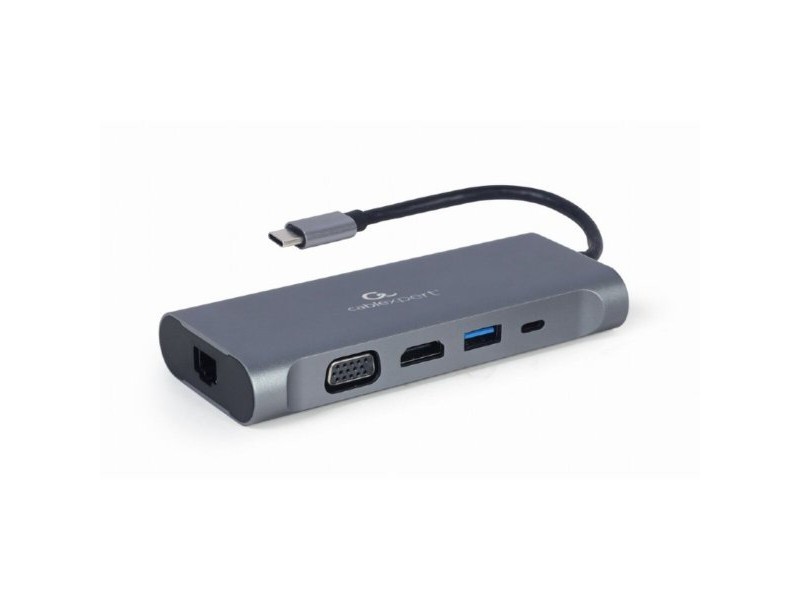 USB извод GEMBIRD A-CM-COMBO7-01 Сив