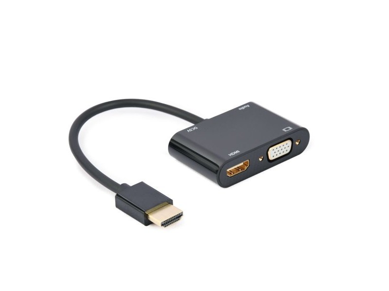 Адаптер HDMI към VGA GEMBIRD A-HDMIM-HDMIFVGAF-01 Черен