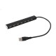 USB извод GEMBIRD UHB-U2P7-04 Черен