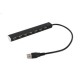 USB извод GEMBIRD UHB-U2P7-04 Черен