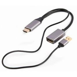 Адаптер за DisplayPort към HDMI GEMBIRD A-HDMIM-DPF-02 Черен 4K Ultra HD