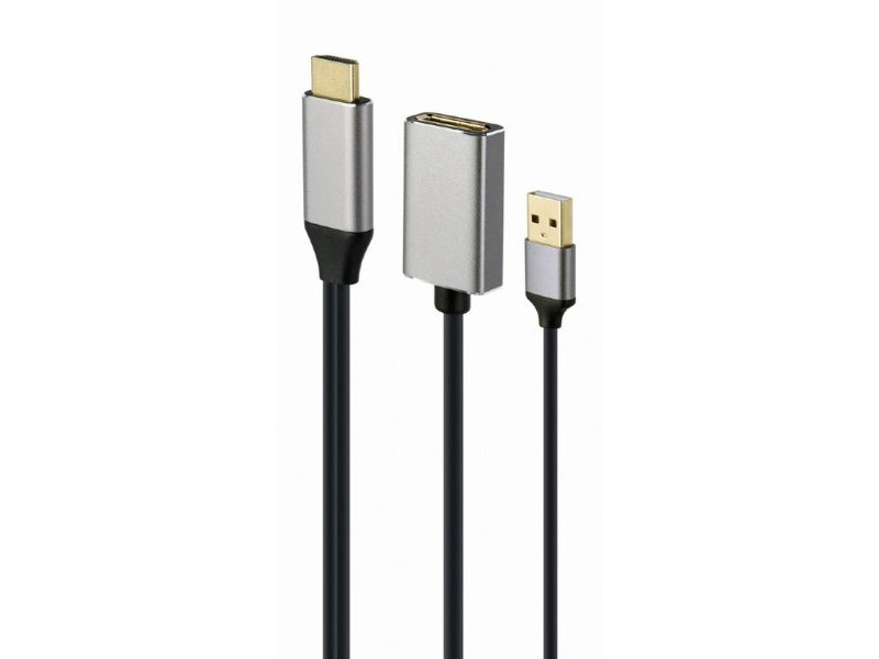 Адаптер за DisplayPort към HDMI GEMBIRD A-HDMIM-DPF-02 Черен 4K Ultra HD