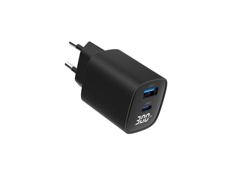 Зарядно за стена GEMBIRD TA-UC-PDQC30LCD-BK-01 Черен 30 W Зарядно за стена GEMBIRD TA-UC-PDQC30LCD-BK-01 Черен 30 W