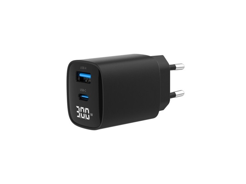 Зарядно за стена GEMBIRD TA-UC-PDQC30LCD-BK-01 Черен 30 W Зарядно за стена GEMBIRD TA-UC-PDQC30LCD-BK-01 Черен 30 W