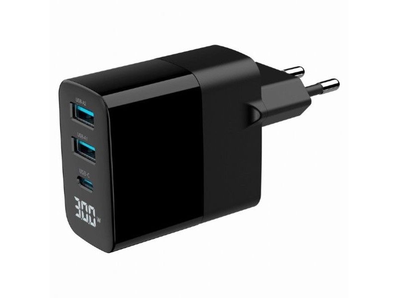 Зарядно за стена GEMBIRD TA-UC-PDQC30LCD-BK-02