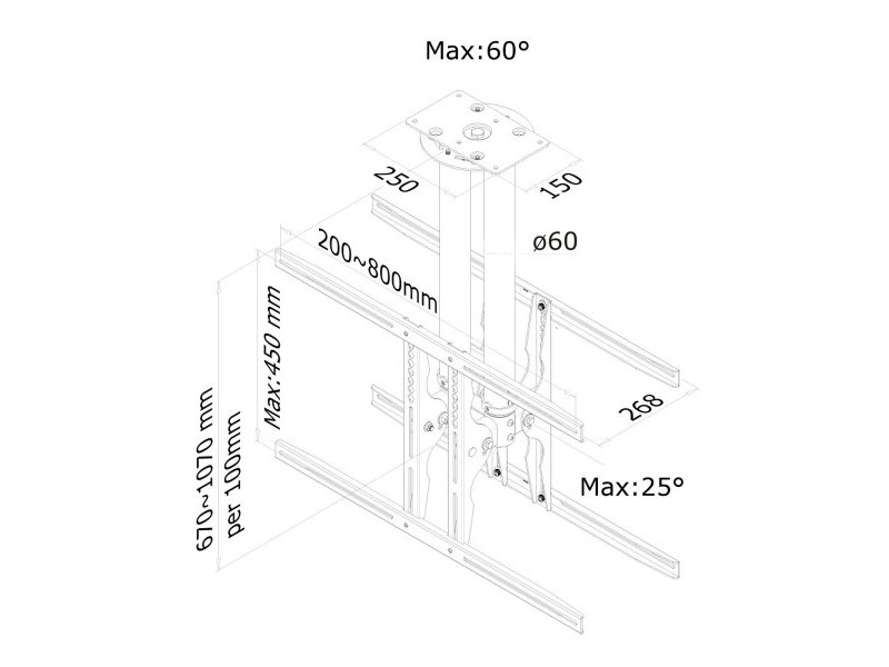 Поставка за телевизор Neomounts PLASMA-C100D 75