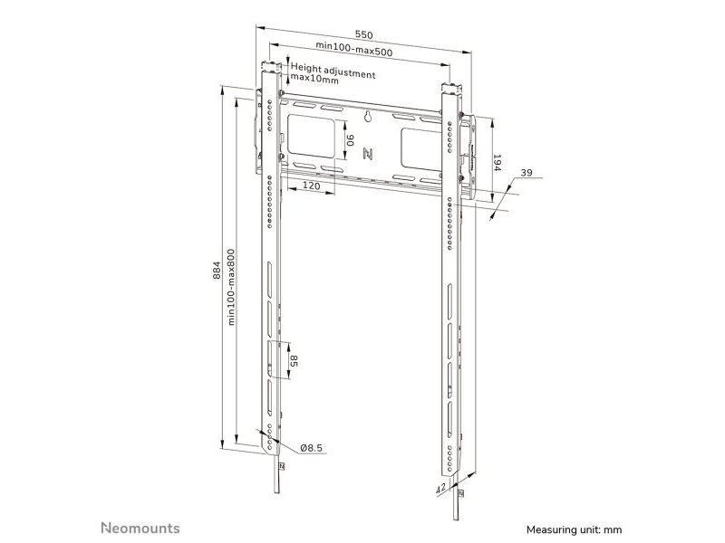 Поставка за телевизор Neomounts WL30-750BL18P 100 kg 98