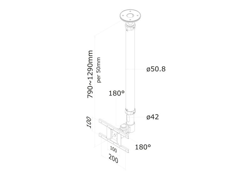 Поставка за телевизор Neomounts FPMA-C100WHITE 10