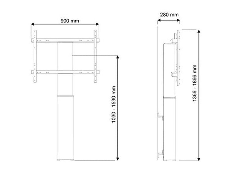 Поставка за телевизор Neomounts PLASMA-W2250BLACK 42