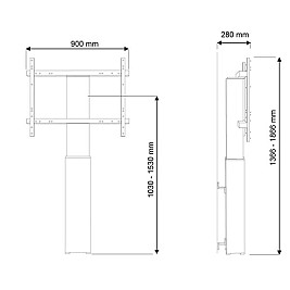 Поставка за телевизор Neomounts PLASMA-W2250BLACK 42