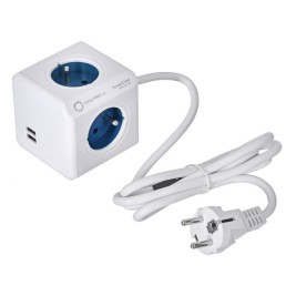 Куб с Много Изходи Allocacoc PowerCube Extended USB Type E Син (1,5 m)