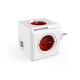 Куб с Много Изходи Allocacoc PowerCube Original USB Type E Червен