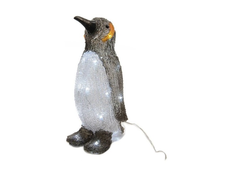 Коледна Украса Lumineo Пингвин 17 x 16 x 33 cm Бял (4 Части)
