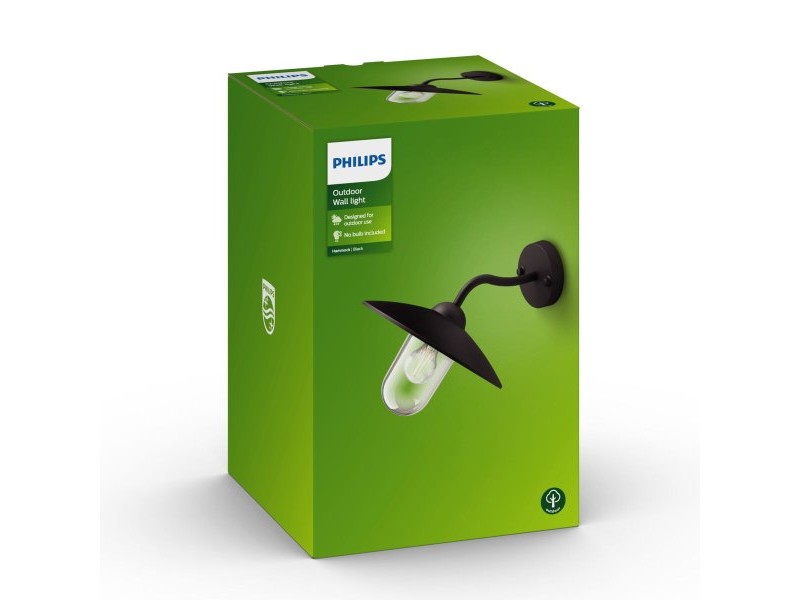 Аплик за стена Philips 0164330PN Навън Черен Алуминий 60 W E27