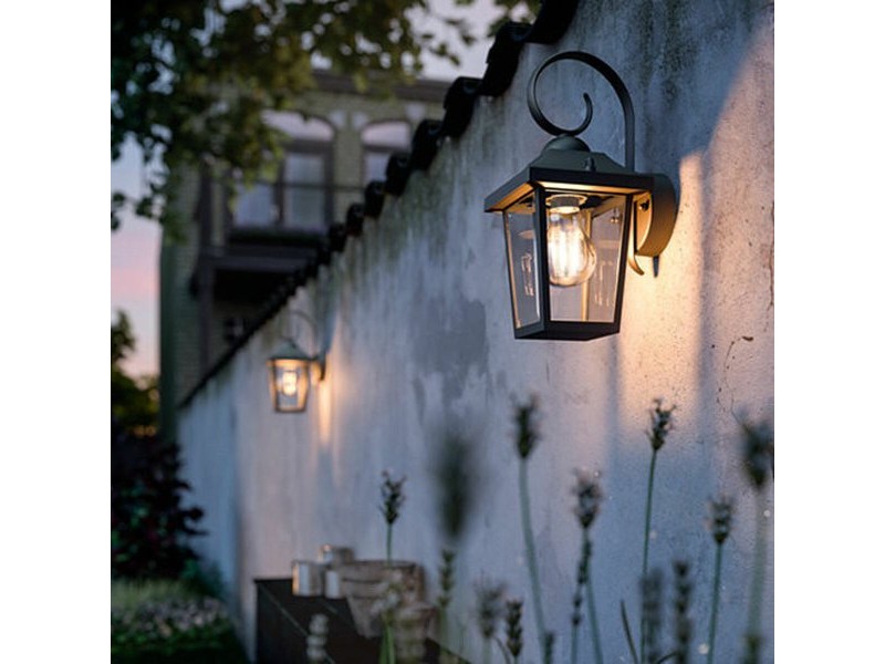 Аплик за стена Philips 17236/30/PN Черен Алуминий 60 W E27 Latern (1 броя)