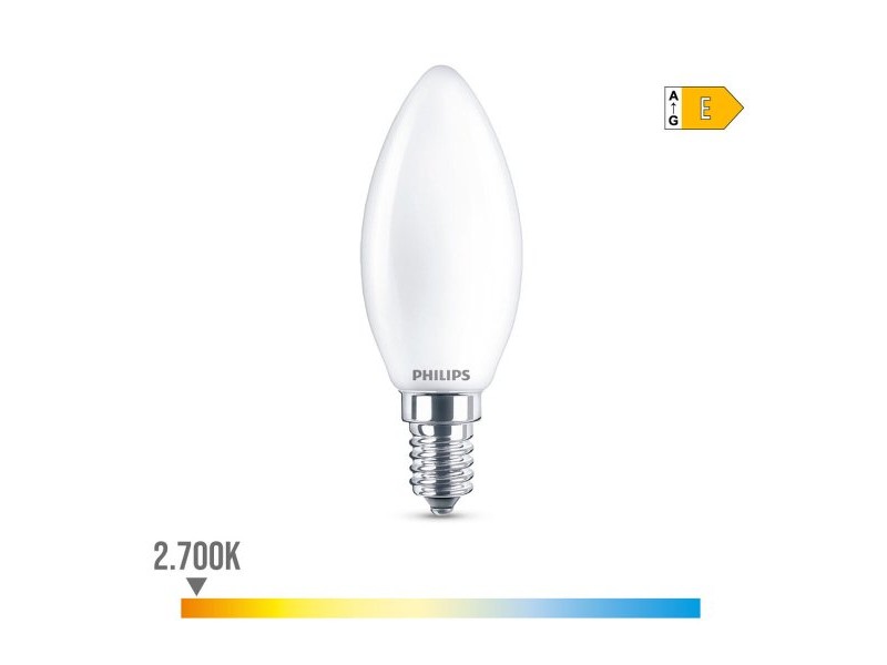 LED крушка Philips Свещ E 6,5 W 60 W E14 806 lm 3,5 x 9,7 cm (2700 K)