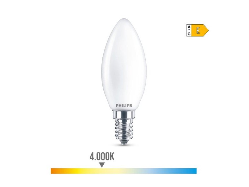 LED крушка Philips Свещ E 6,5 W 60 W E14 806 lm 3,5 x 9,7 cm (4000 K)