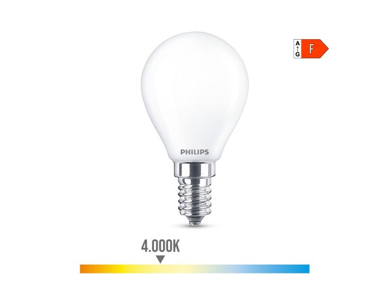 LED крушка Philips F 40 W 4,3 W E14 470 lm 4,5 x 8,2 cm (4000 K)