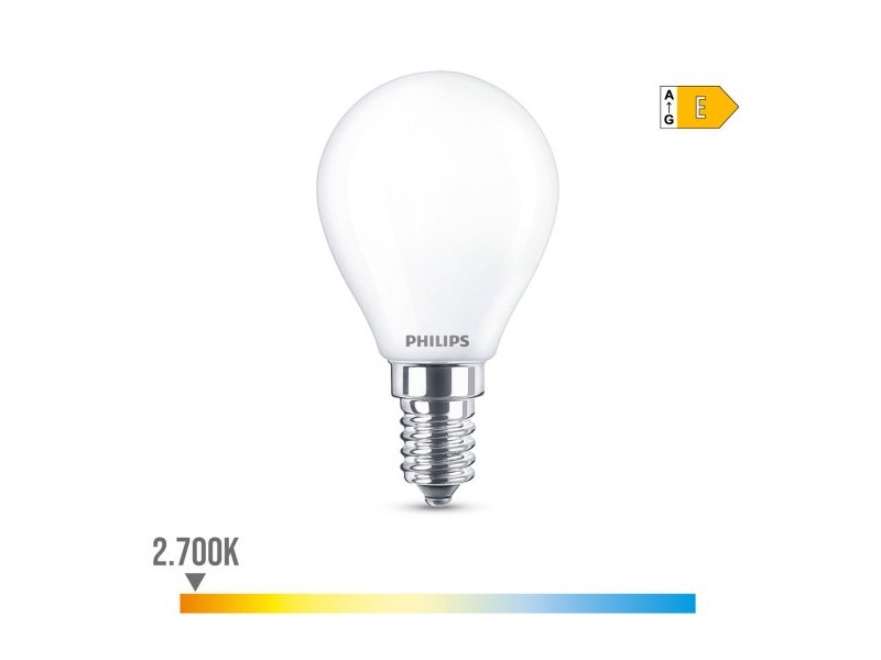 LED крушка Philips E 6.5 W 6,5 W 60 W E14 806 lm Ø 4,5 x 8 cm (2700 K) LED крушка Philips E 6.5 W 6,5 W 60 W E14 806 lm Ø 4,5 x 8 cm (2700 K)
