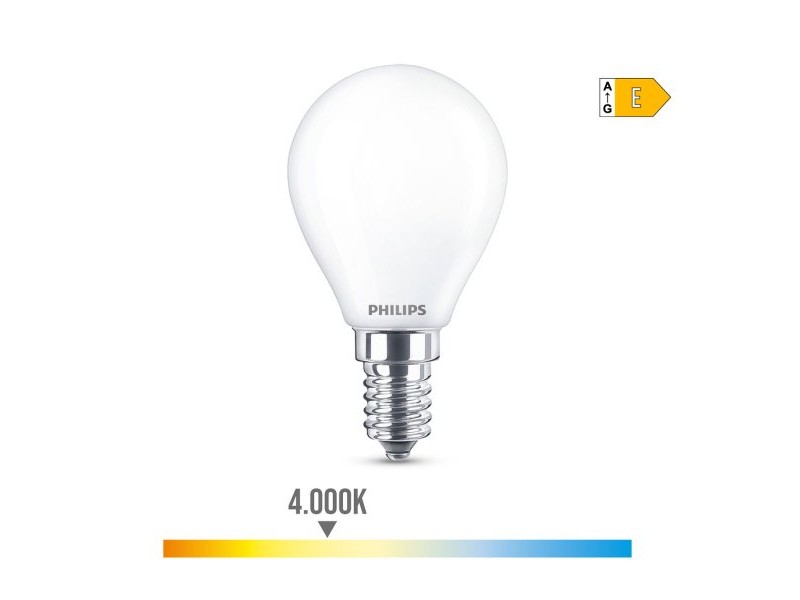 LED крушка Philips E 6.5 W 6,5 W 60 W E14 806 lm Ø 4,5 x 8 cm (4000 K) LED крушка Philips E 6.5 W 6,5 W 60 W E14 806 lm Ø 4,5 x 8 cm (4000 K)