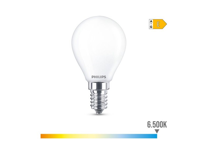 LED крушка Philips E 6,5 W E14 806 lm Ø 4,5 x 8 cm (6500 K)