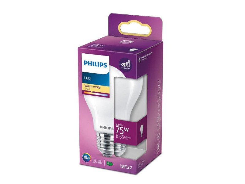 LED крушка Philips ø 6,6 x 10,4 cm E 8,5 W E27 1055 lm Ø 6 x 10,4 cm (2700 K)