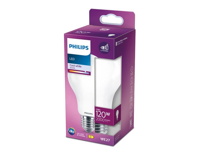 LED крушка Philips D 120 W 13 W E27 2000 Lm 7 x 12 cm (4000 K) 7 x 12 cm