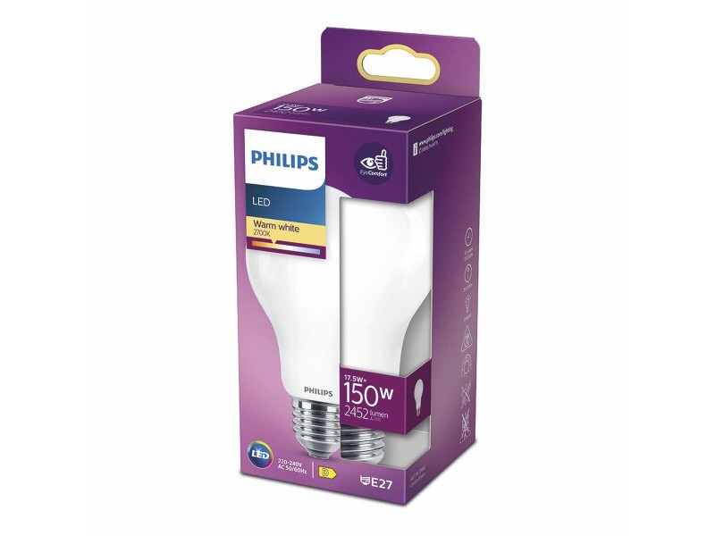 LED крушка Philips D 150 W 17,5 W E27 2452 lm 7,5 x 12,1 cm (2700 K)