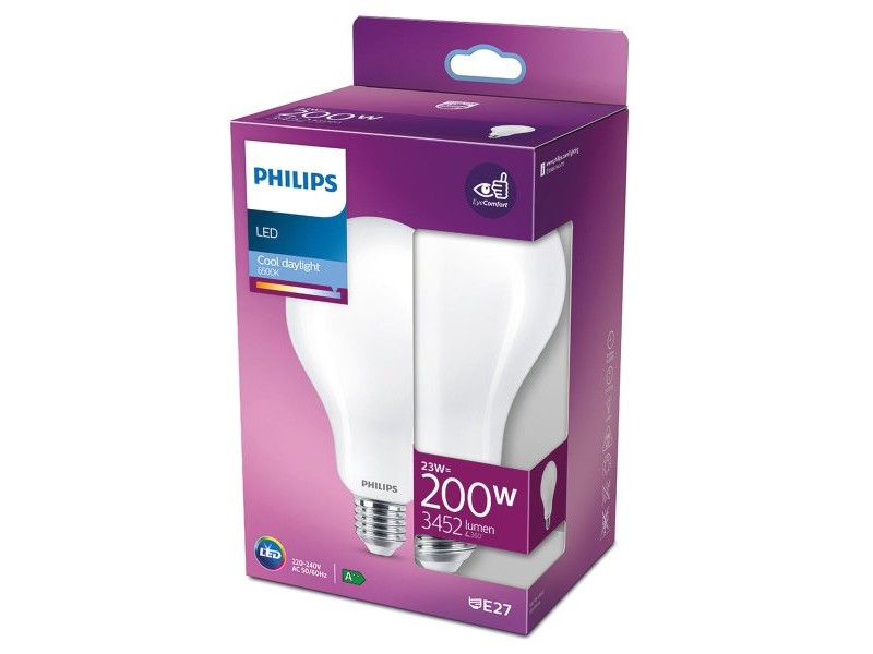 LED крушка Philips Standard D 23 W E27 3452 Lm Ø 9,5 x 16,5 cm (6500 K)