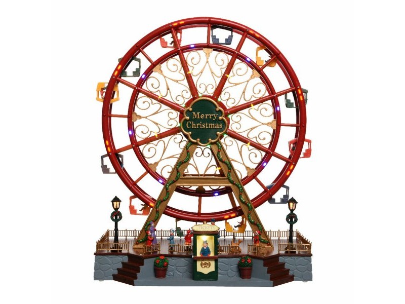 Декоративна фигурка Lumineo Светлина движение Нория Коледа 37 x 21 x 45 cm