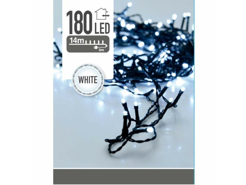 Гирлянда от LED Светлини Бял 16,5 m