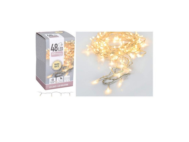 Гирлянда от LED Светлини Жълт Топло Бяло 4 m