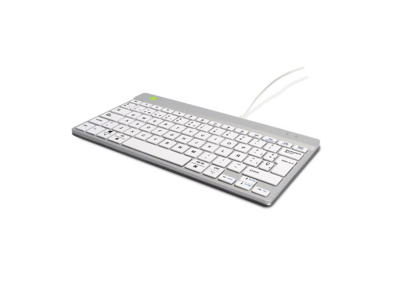 Клавиатура R-Go RGOCOESWDWH Бял Испанска Qwerty