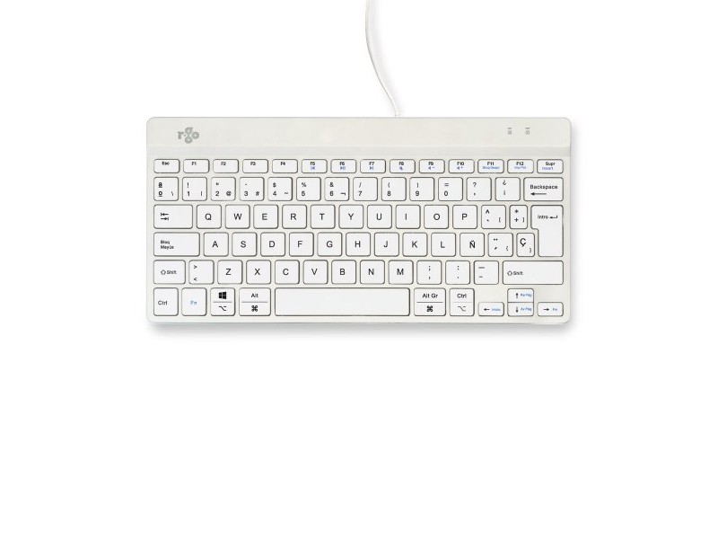Клавиатура R-Go RGOCOESWDWH Бял Испанска Qwerty