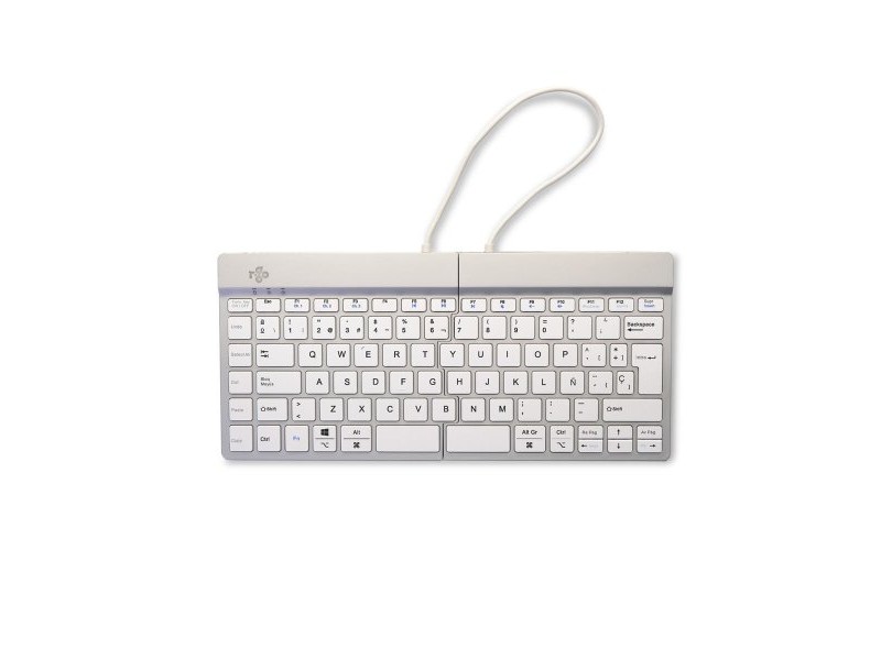 Клавиатура с мишка R-Go RGOSBESWLWH Бял испански QWERTY