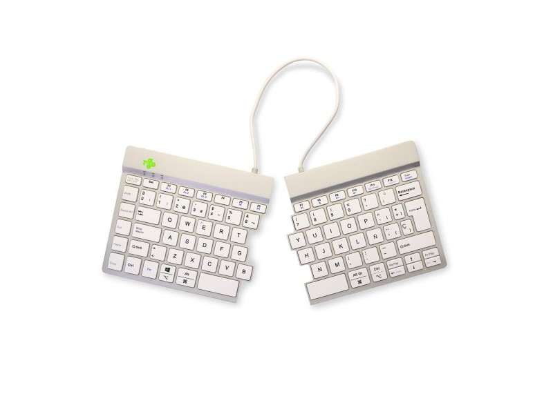 Клавиатура с мишка R-Go RGOSBESWLWH Бял испански QWERTY