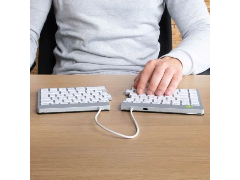 Клавиатура с мишка R-Go RGOSBESWLWH Бял испански QWERTY