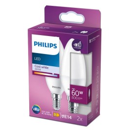 Крушка за лампа тип свещ Philips E 7 W E14 806 lm Ø 3,8 x 11,4 cm 2 броя (4000 K)