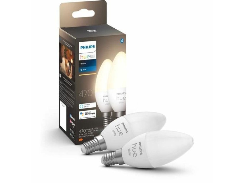 LED крушка Philips 8719514320628 Бял F E14 E27 470 lm (2 броя)