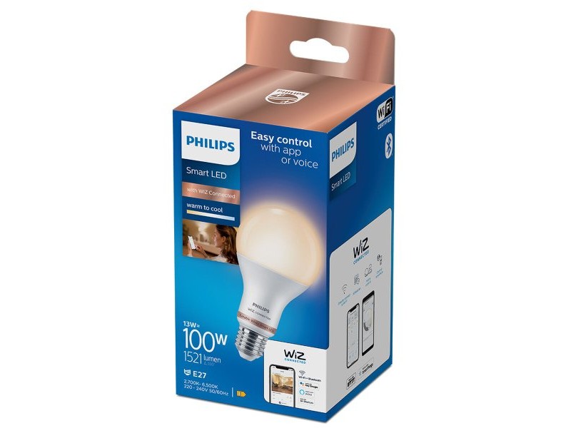LED крушка Philips Wiz A67 smart Бял E 13 W E27 1521 Lm (2700 K) (2700-6500 K)