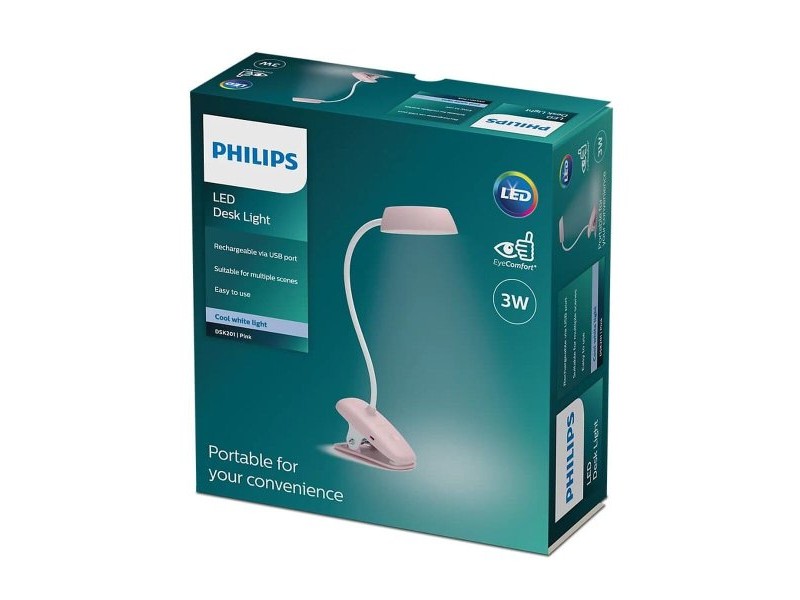 Настолна лампа Philips Lámpara de mesa Розов 3 W