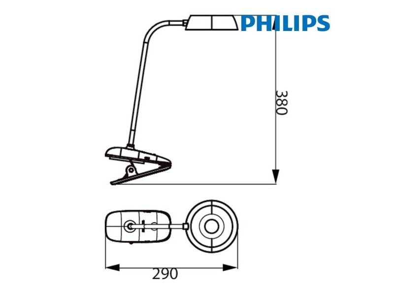 Настолна лампа Philips Lámpara de mesa Бял Метал 3 W