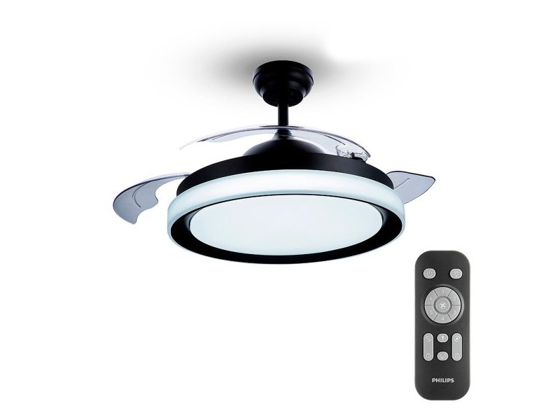 Вентилатор за таван с осветление Philips Atlas Черен 35 W 28 W 4500 Lm (2700 K)