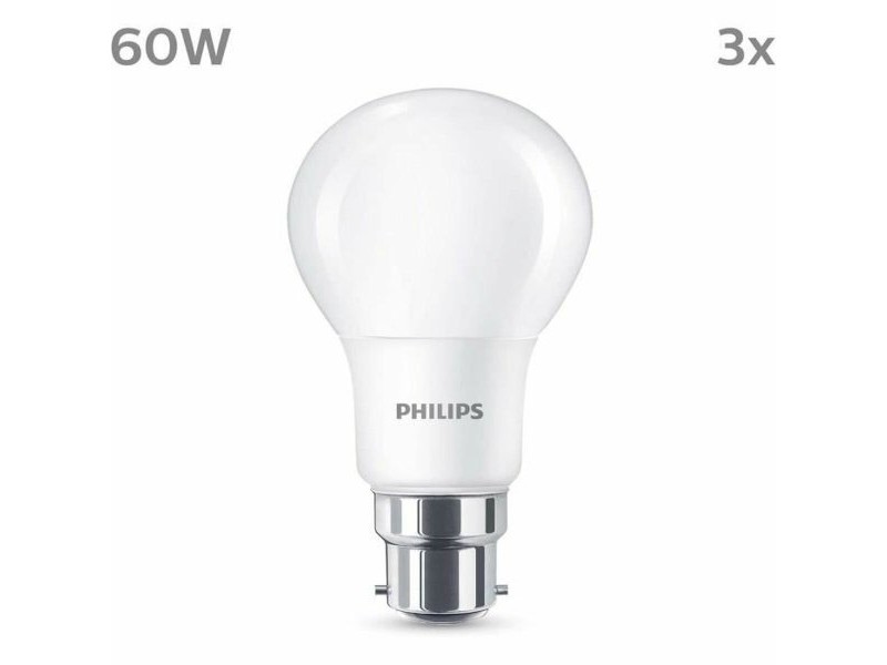 LED крушка Philips 60 W матов Топло Бяло F 8 W 60 W B22 3 броя (2700 K)