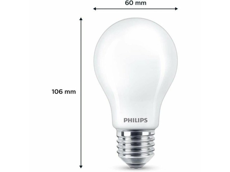 LED крушка Philips A60 E27 Топло Бяло E 7 W 60 W E27 806 lm 3 броя (2700 K)