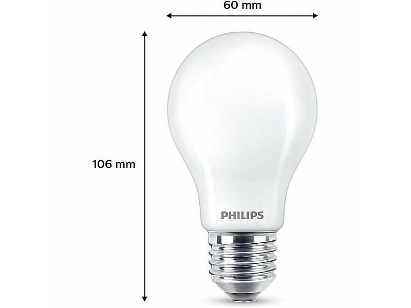LED крушка Philips A60 E27 Топло Бяло E 7 W 60 W E27 806 lm 3 броя (2700 K)
