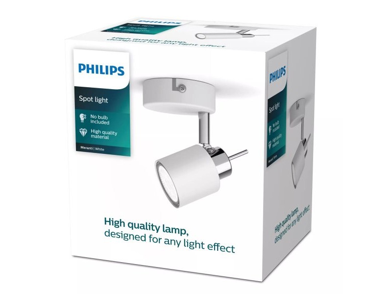 Фокус Philips meranti Бял GU10 8 x 15,5 x 8 cm Фокус Philips meranti Бял GU10 8 x 15,5 x 8 cm