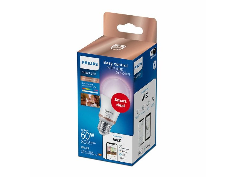 Смарт Крушка Philips Wiz Full Colors F 8,5 W E27 806 lm (2200-6500 K)