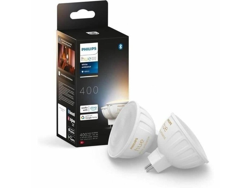 LED крушка Philips Бял G 400 lm 2 броя (2200K) (6500 K)